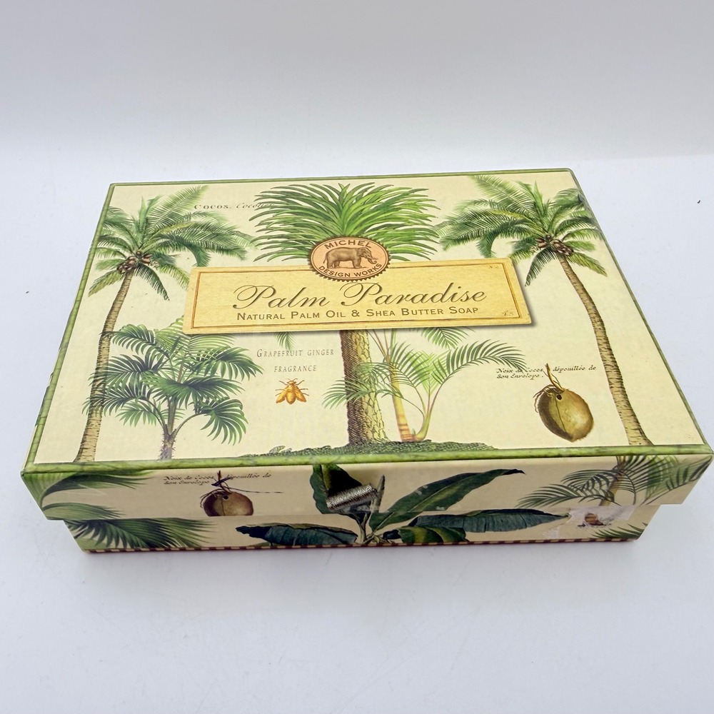 Michel Design Works Palm Paradise Grapefruit Ginger Shea Butter Soap Set 2 Bars